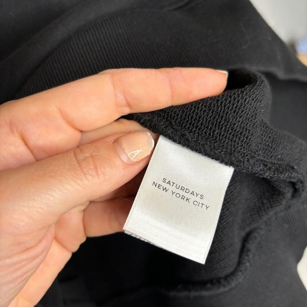 Saturdays NYC Black Bowery Miller Standard Sweatshirt - Picture 6 of 9